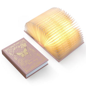 ZBOLE Magic Truth Book Light pink cover glows on nightstand for cozy reading