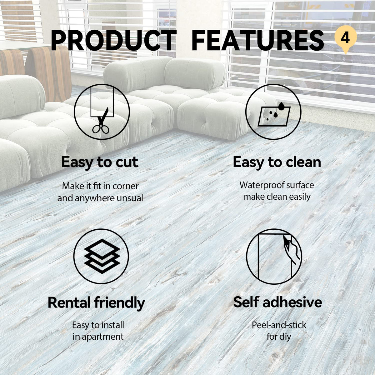 ZBSKJ realistic wood finish ideal for RV or home spaces.