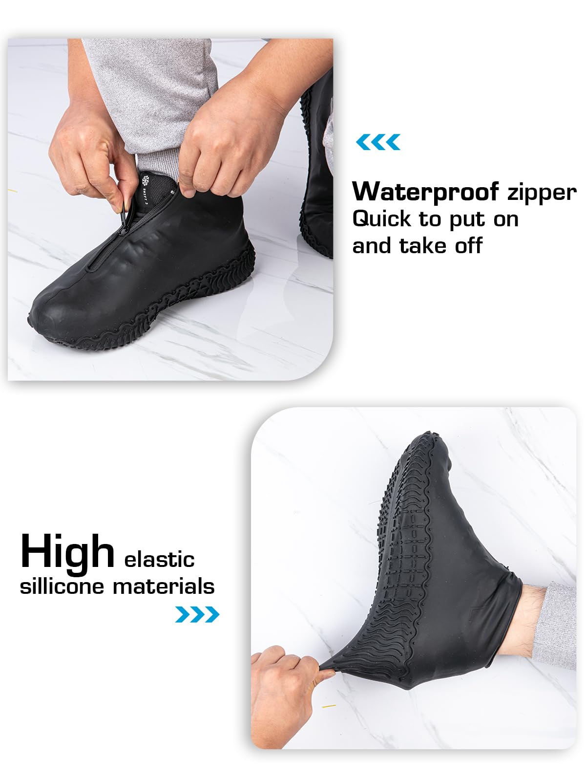 Zbyoujer non-slip sole provides traction on wet floors