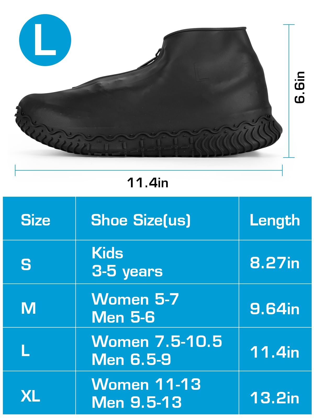 Zbyoujer portable rain shoe covers fit in bags or luggage