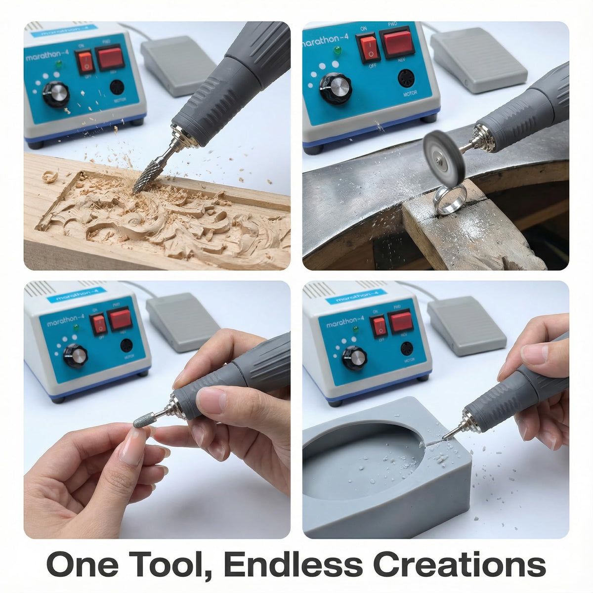 Zcafmfzf Marathon-4 micromotor delivers steady polishing results.