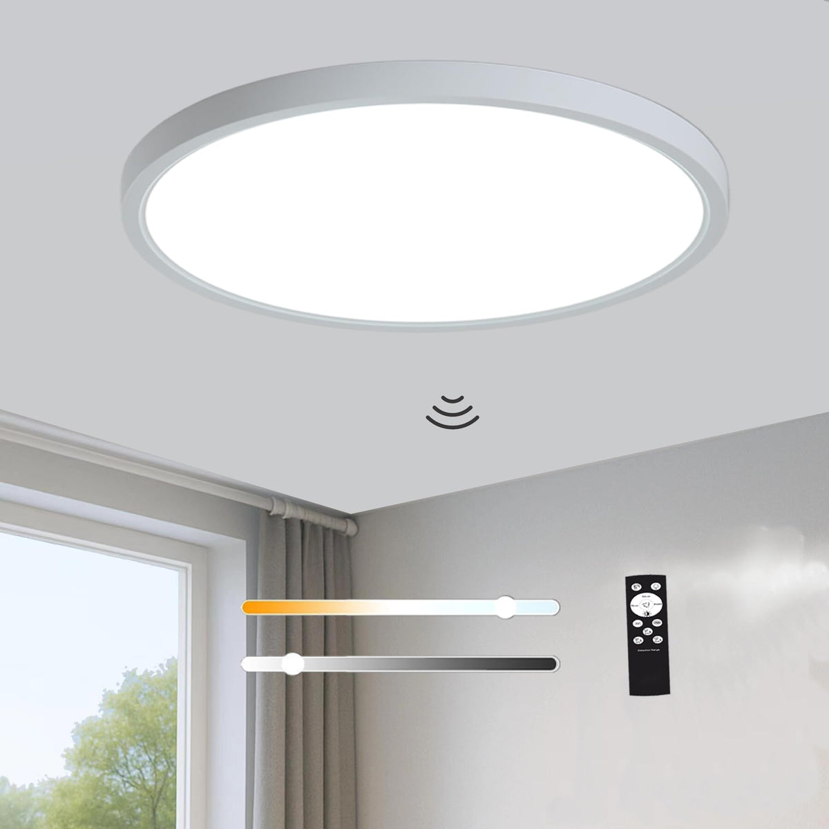 ZCHYLED 12-inch motion sensor ceiling light for hands-free hallway illumination