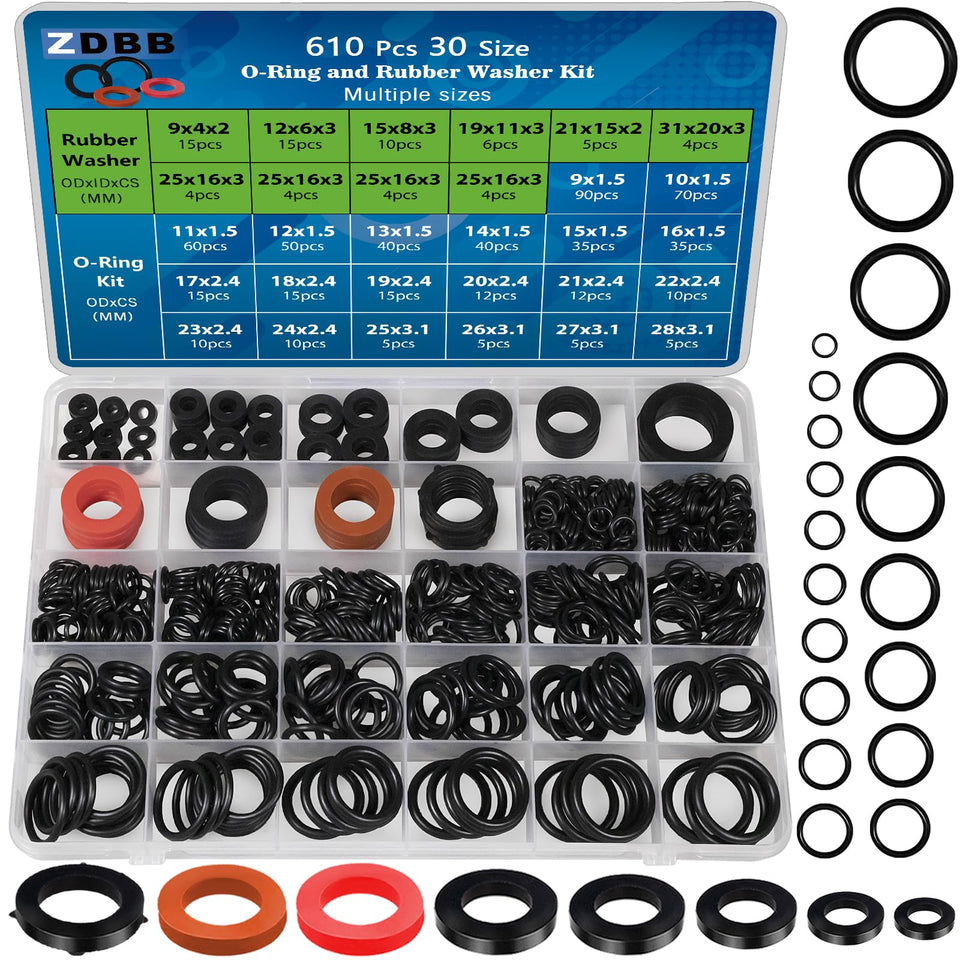 ZDBB seven-size water hose gasket for versatile plumbing seal applications.