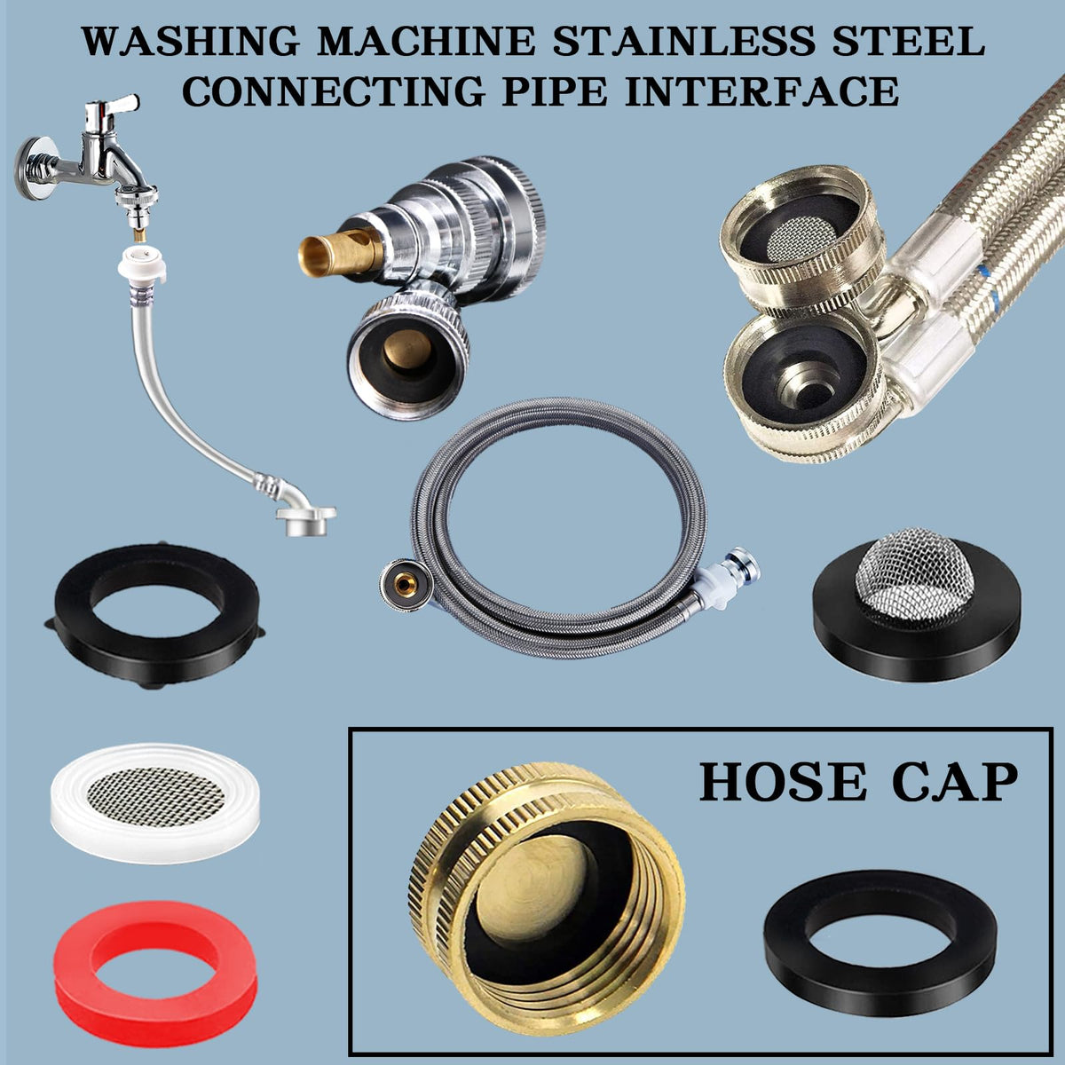 ZDBB faucet gasket universal closeup ensures tight seal across fittings.