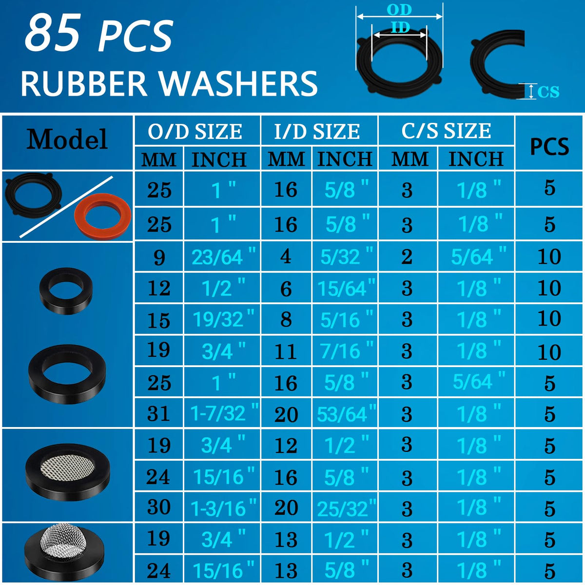 ZDBB silicone washer white gasket closeup highlights heat resistant, food-grade material.