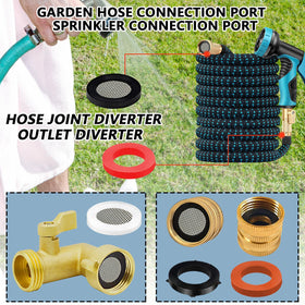 ZDBB stainless steel 40 mesh filter inlet hose closeup reduces clog risk.