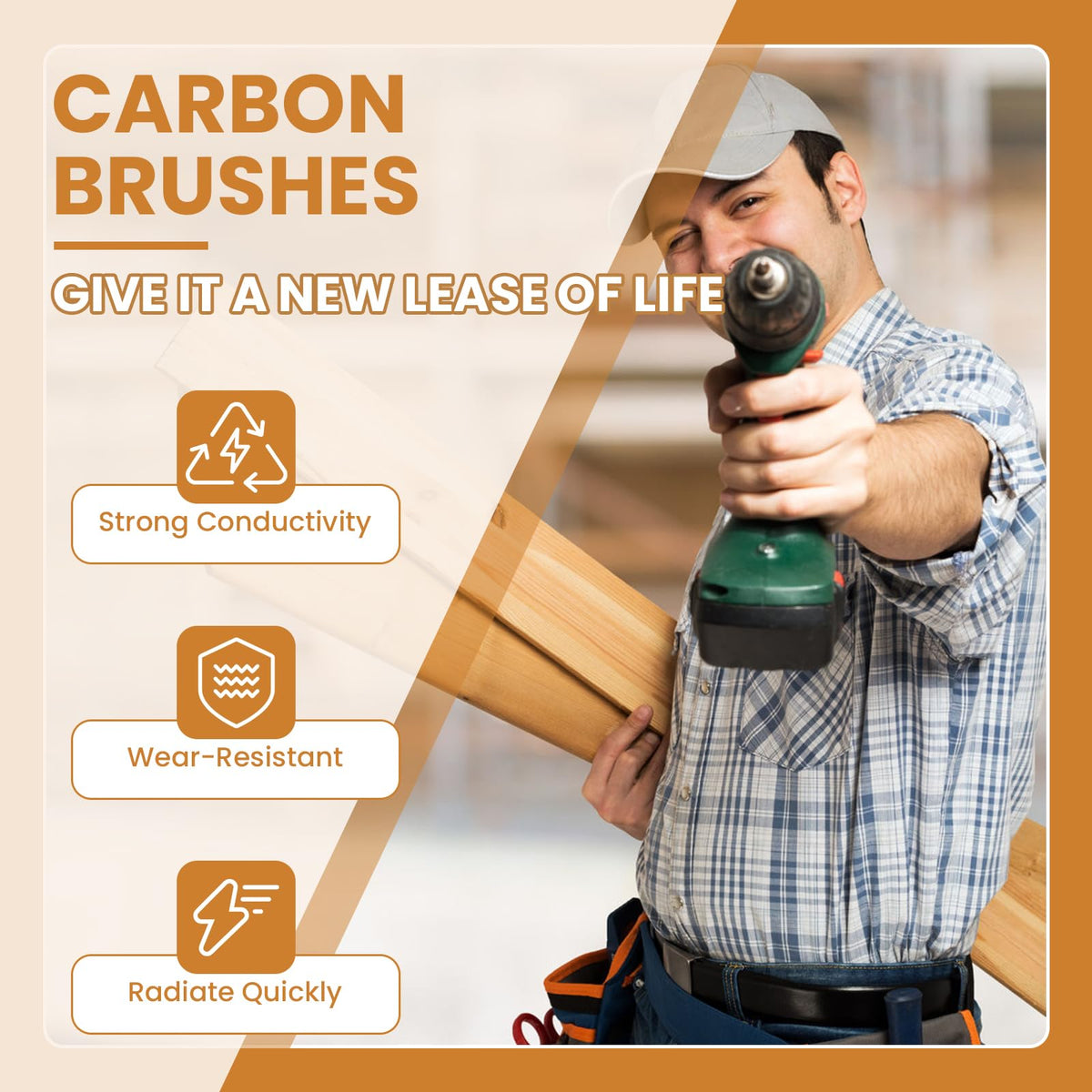 Each size has three pieces for versatile motor repairs.