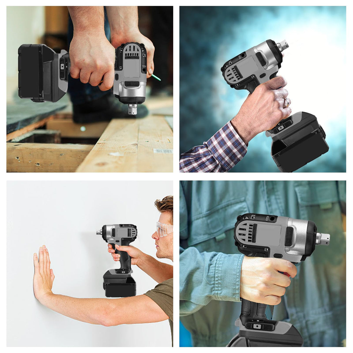 ZDTZAN MIL18DL adapter closeup lock system illustrating built-in battery lock and safety features