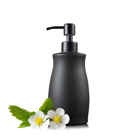 ZEBEYIMA 304 stainless steel dispenser with matte black pump for rust resistance.