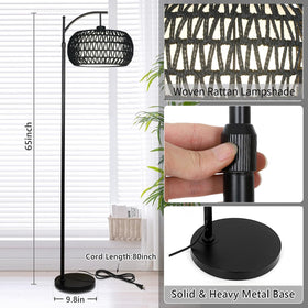 ZECOXOL Arc floor lamp 360-degree rotation directs light exactly where needed