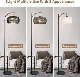 ZECOXOL Arc floor lamp foot switch lets you adjust hands-free