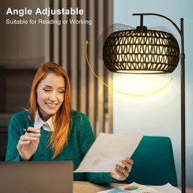 ZECOXOL Arc floor lamp height adjustable for sofa or desk tasks