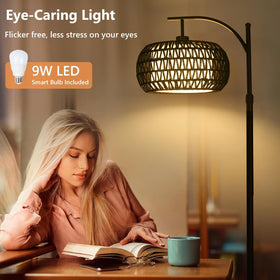 ZECOXOL Arc floor lamp remote control keeps brightness and color at your fingertips