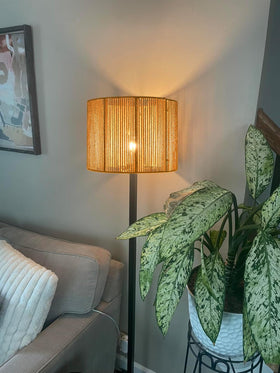 ZECOXOL rustic entryway shade adds organic texture and charm.