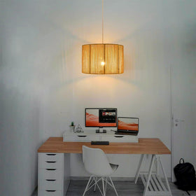 ZECOXOL vintage-farmhouse style lampshade blends tradition with modern warmth.