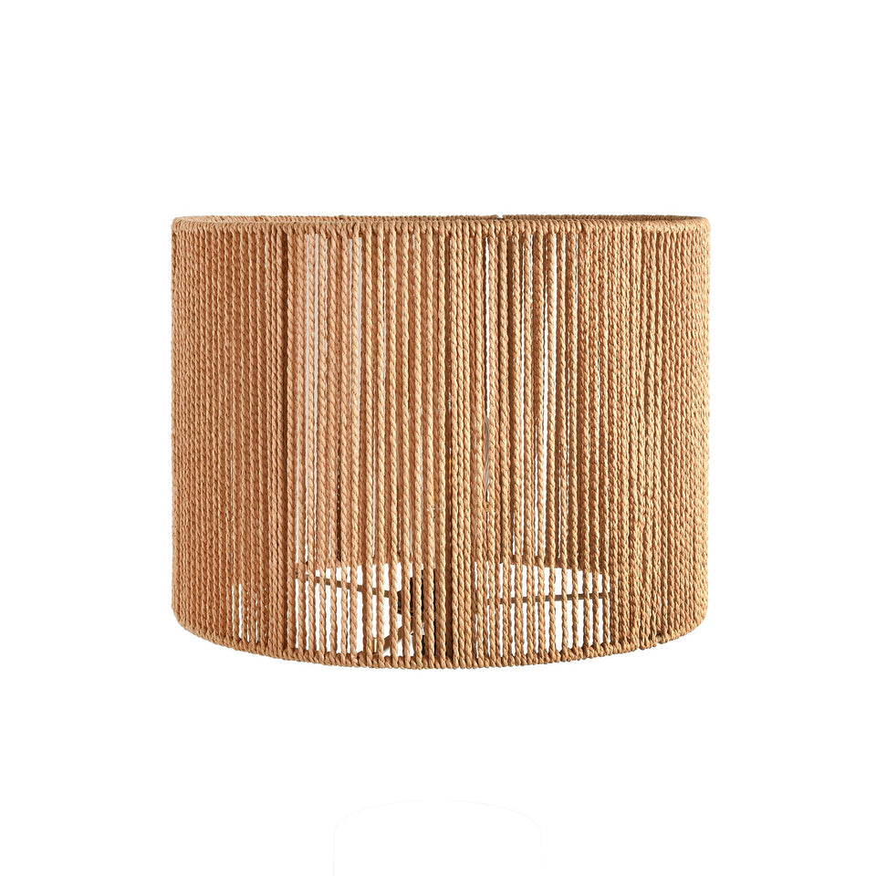 ZECOXOL boho lamp shade close-up shows woven rattan texture for warm ambience.