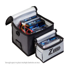 Zeee LiPo Bag small dimension ideal for compact packs.