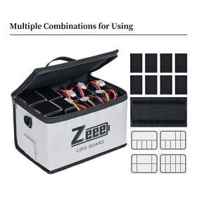 Zeee LiPo Safe Bag inner flame retardant layer adds extra heat protection.