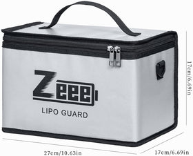 Zeee LiPo Safe Bag with interlayer waterproofing safeguards contents during charging.