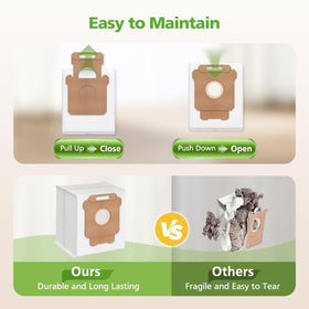 Zeekech Roomba dust bags easy-change design enables quick swaps.