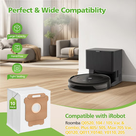 Zeekech Roomba dust bags 10-pack shown for fast model-compatible replacements.