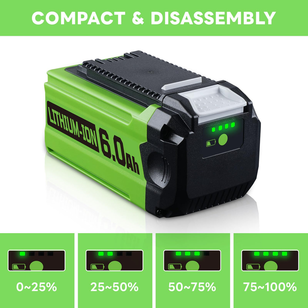 ZEERISA battery quick-release button enables easy installation and removal