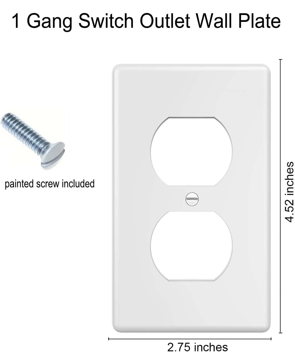 ZEFTV duplex wall plate easy install with standard screws for quick upgrades.