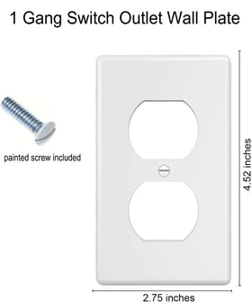 ZEFTV duplex wall plate easy install with standard screws for quick upgrades.