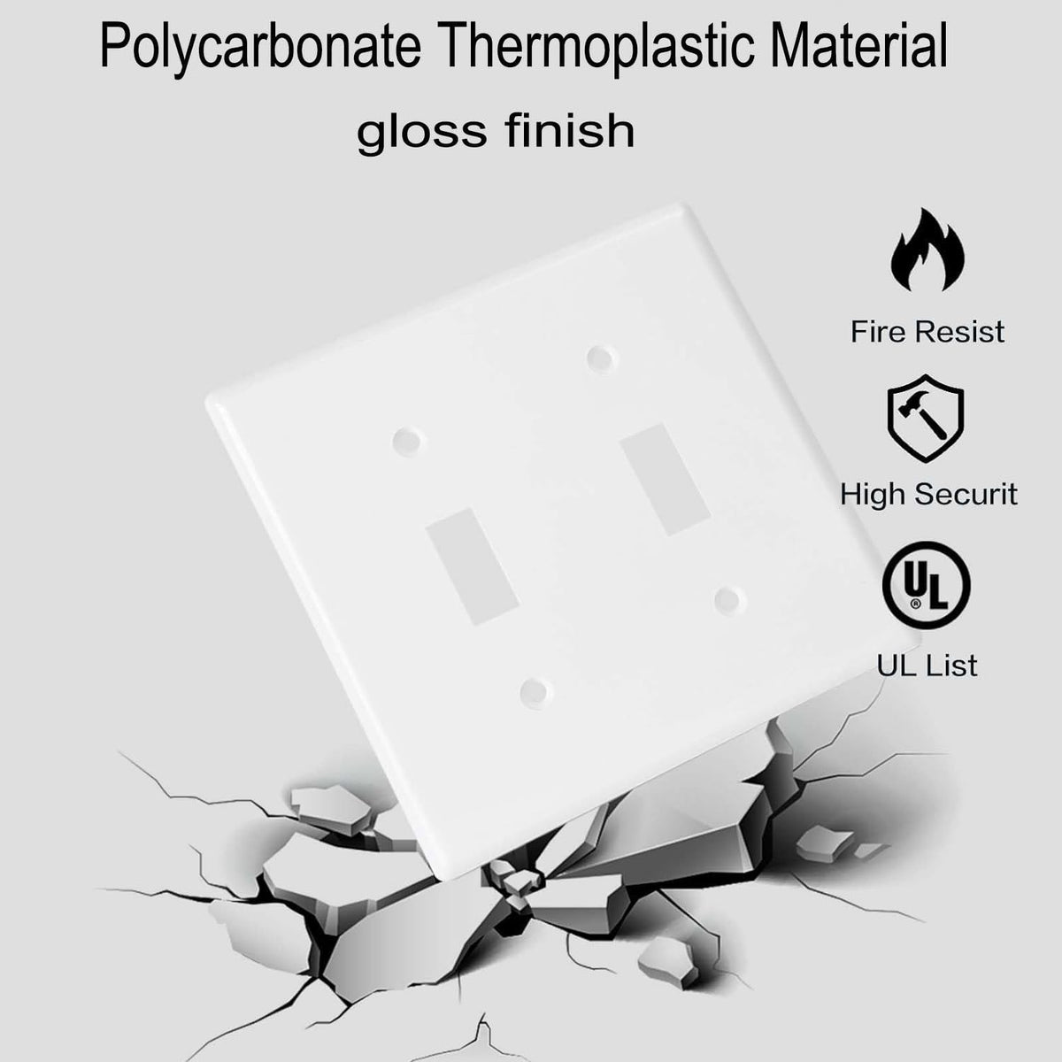 ZEFTV unbreakable thermoplastic faceplate resists breaks in busy areas.