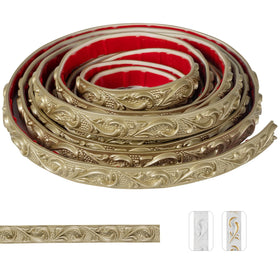 Zefuriam champagne gold crown molding 16.4 ft adds luxury to ceilings and walls