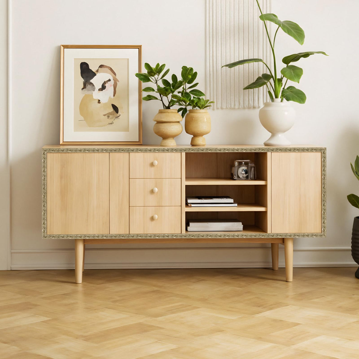 Zefuriam furniture accent trim revives vintage pieces with subtle shimmer