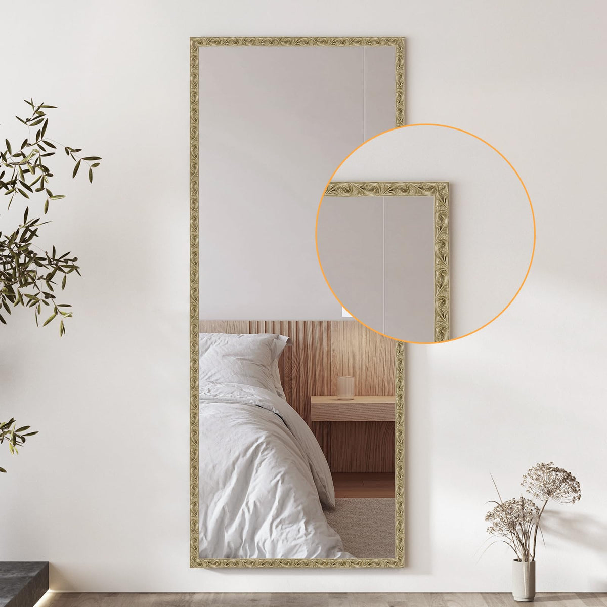 Zefuriam mirror frame border trim adds refined detail to frames