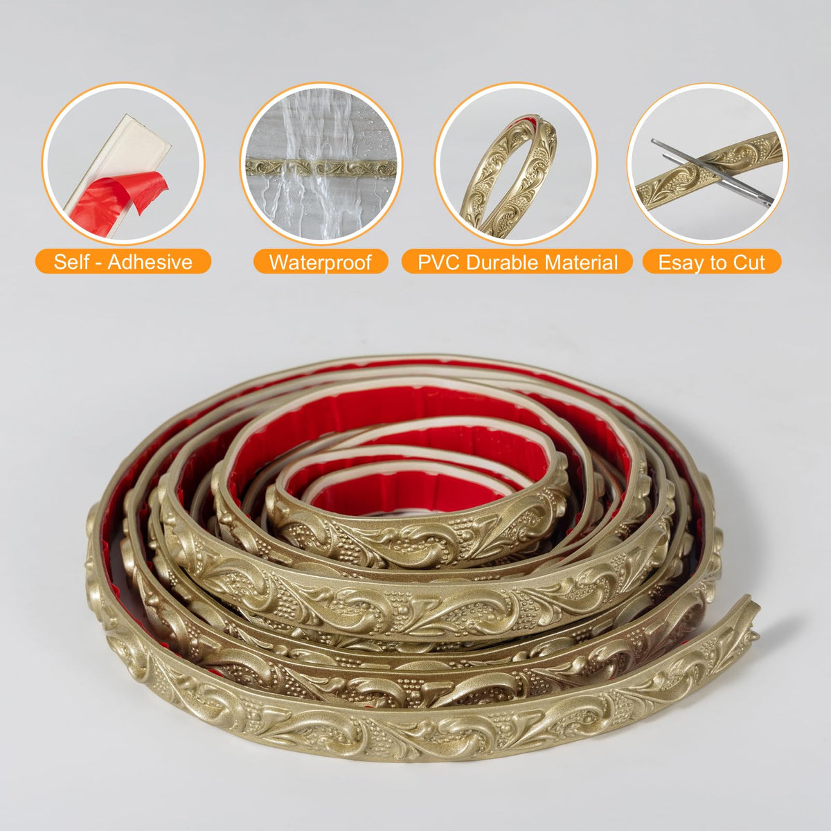 Zefuriam self-adhesive PVC trim for quick DIY upgrades