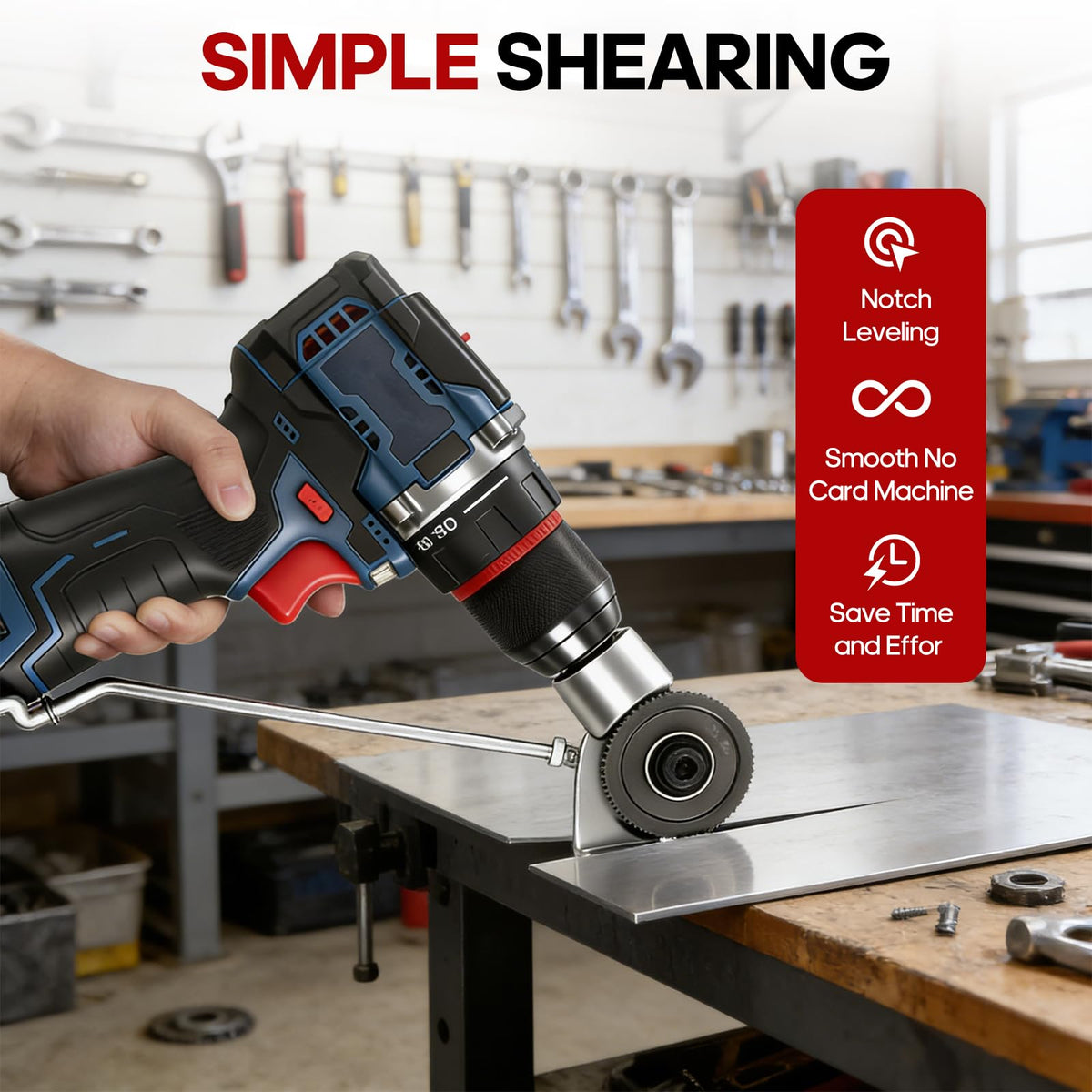 Zehnsschön Nibbler reducing burrs and cleanup for safer, faster projects.