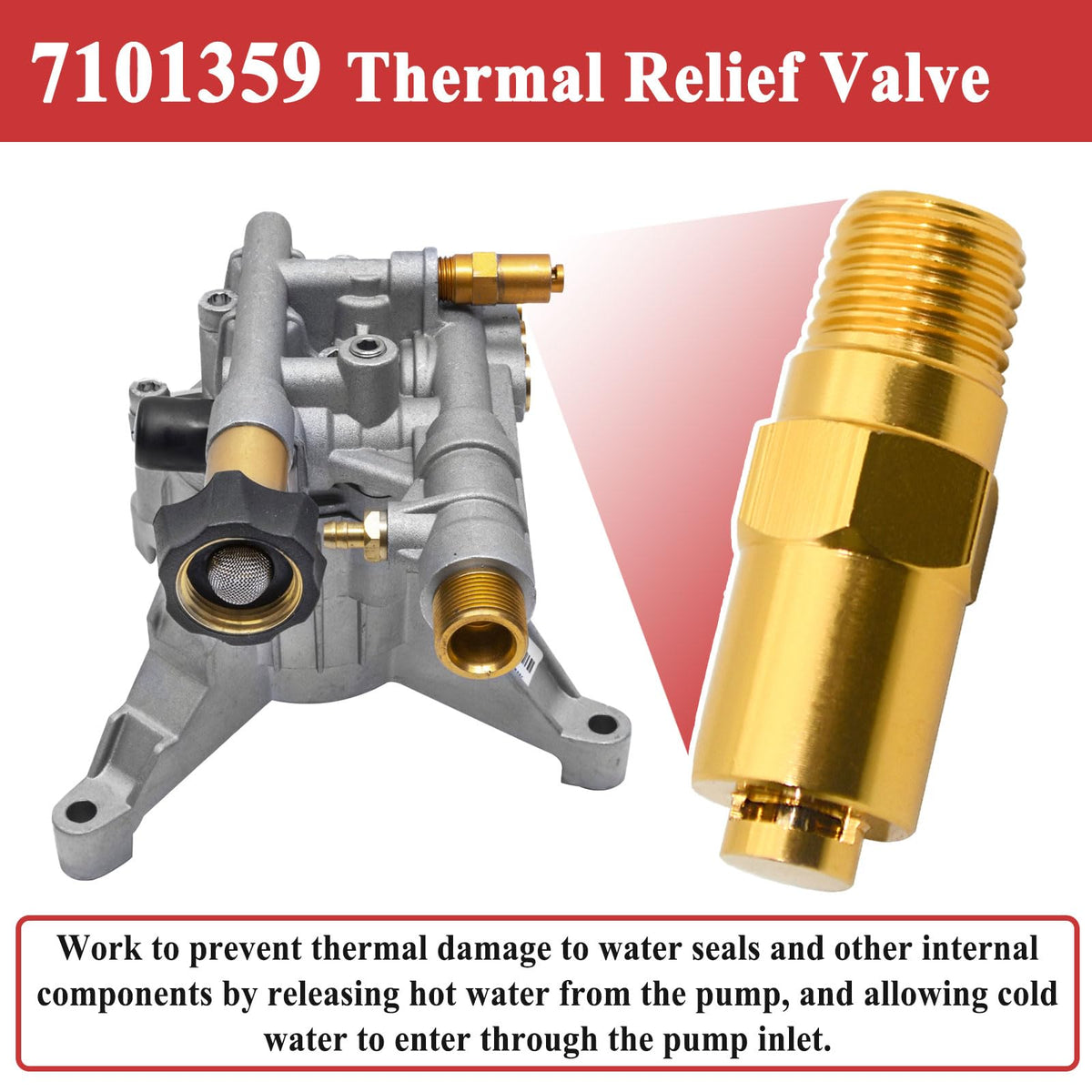 Zeiboat 7101359 valve inlet view showing 1/4 in NPT compatibility
