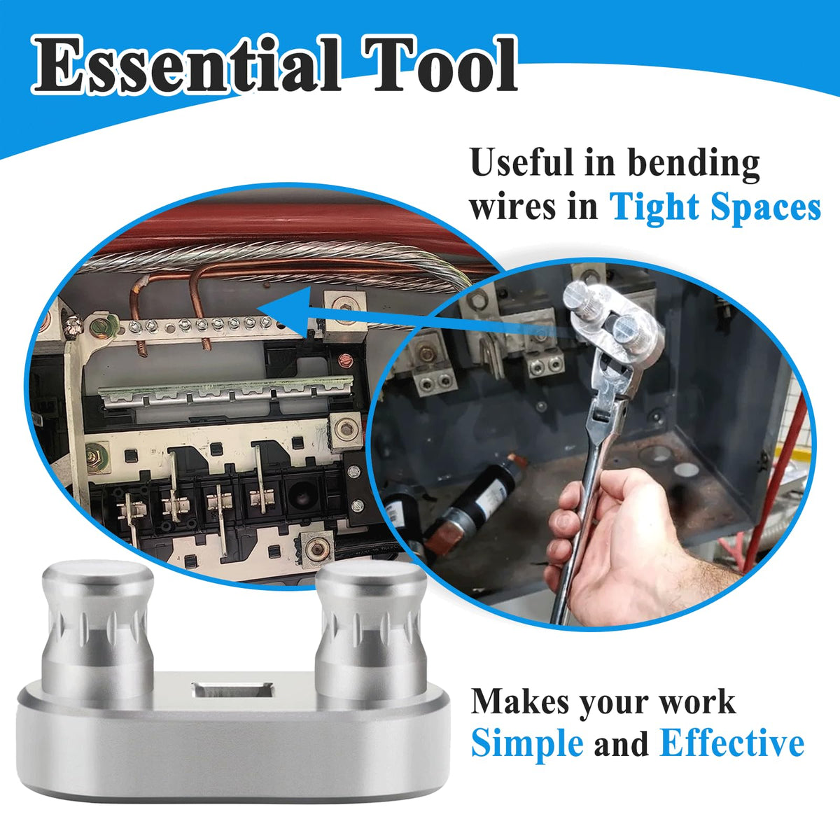 Zeiboat 77455 maximum bend up to 500 MCM for heavy gauge wires.