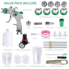 Zeinlenx spray gun with air regulator for stable pressure control.