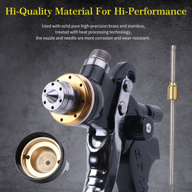 Zeinlenx HVLP spray gun aluminum body offers lightweight durability.