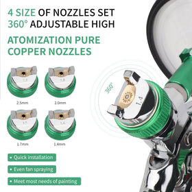 Zeinlenx spray gun with disposable cups for faster cleanup.