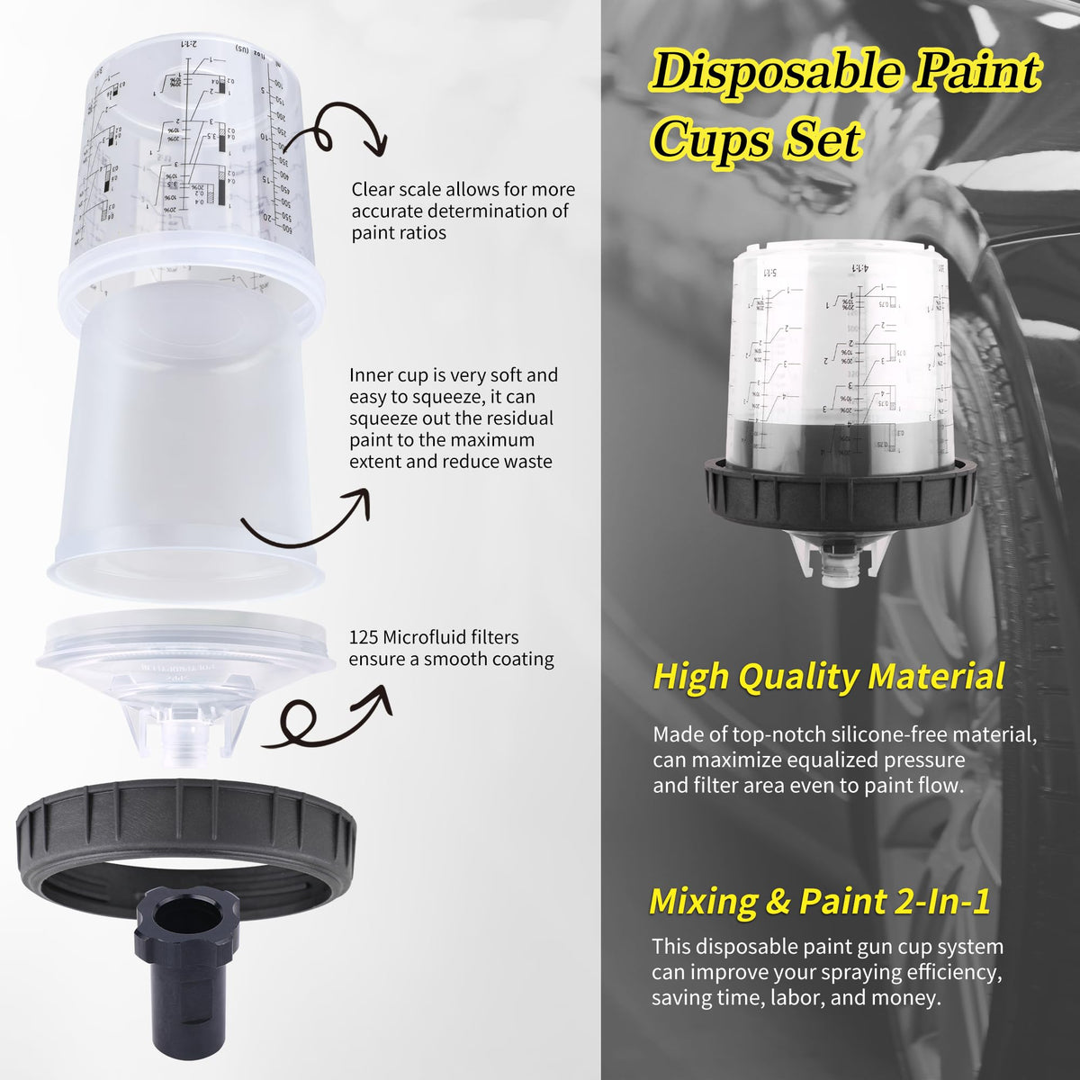 Zeinlenx HVLP spray gun nozzles collection shows versatile sizes 1.4–2.5 mm.