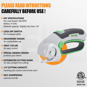 Zeite cordless scissors ready for compact on-the-go tasks