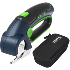 Zeite 4V cordless electric scissors package contents show complete setup.