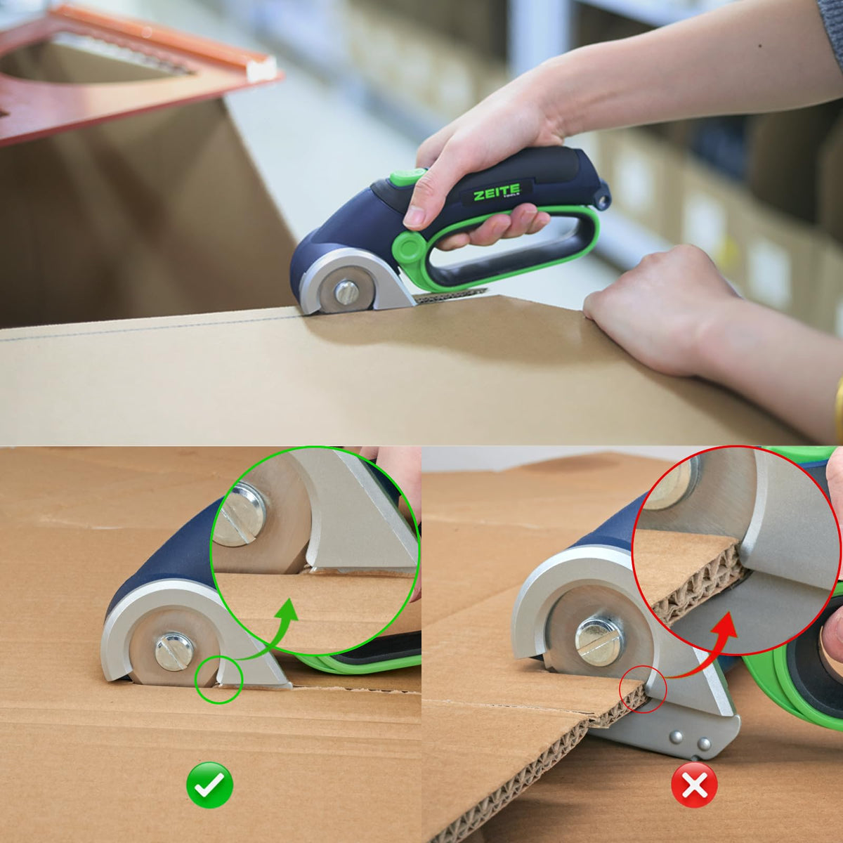 Zeite 4V cordless electric scissors safety lock enhances user protection.