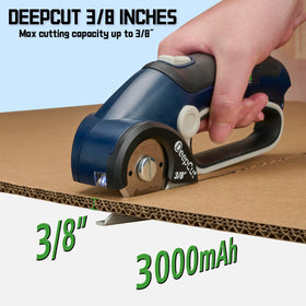 Zeite Deepcut blade close-up reveals the 1.9-inch HSS blade for clean cuts.