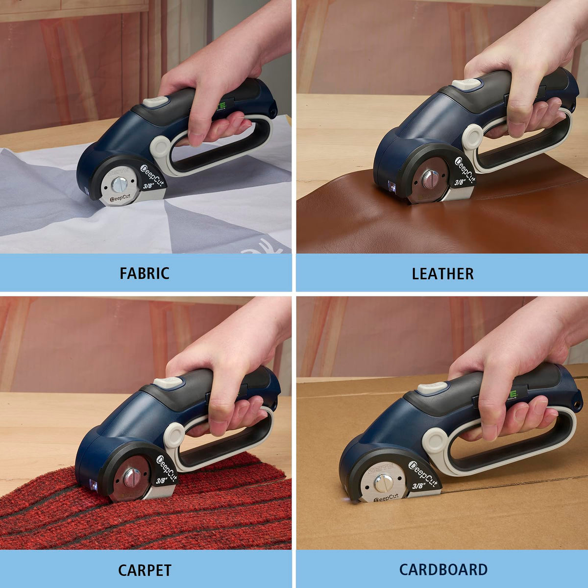 Zeite Deepcut D-handle offers comfortable grip during heavy-duty cuts.
