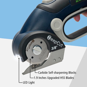 Zeite Deepcut with LED light brightens dark edges for precise cuts.