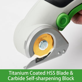 Titanium-coated HSS blades on Zeite scissors delivering durable sharpness.