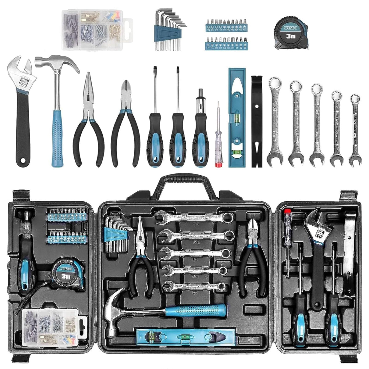 Zeite tool kit home case keeps tools organized for quick DIY fixes.