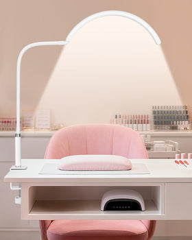 ZEKAHOV half moon LED desk light provides shadow-free work illumination