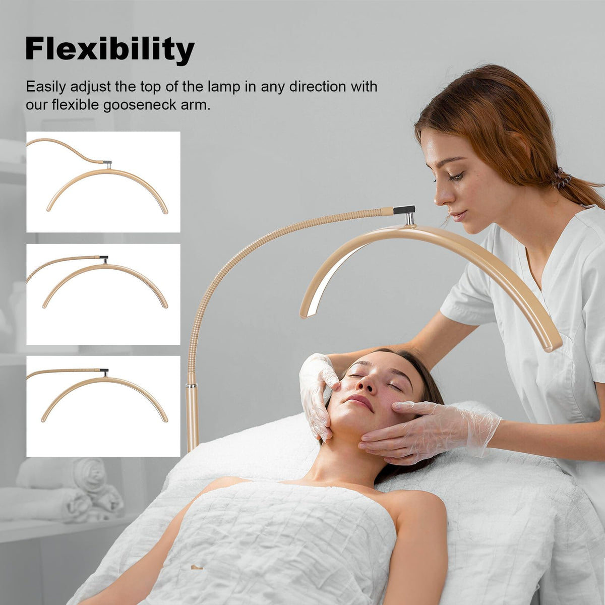 ZEKAHOV LED floor light with CRI 95+ for accurate color during lash and esthetic work